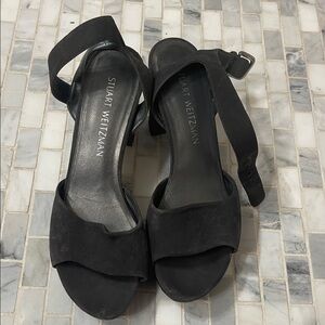 Stuart Weitzman Black Suede Heels